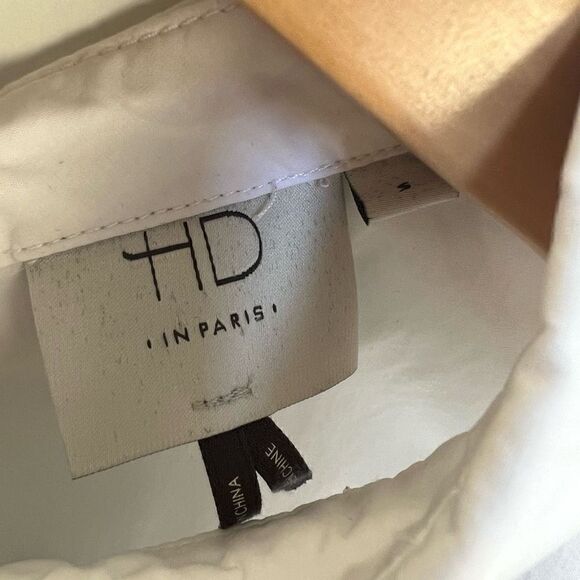 Anthropologie HD in Paris Bennett Sleeveless Collared Peplum Blouse Top White S - Picture 6 of 12